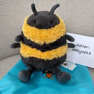 Jellycat Albee Bee Plush Toy NWT Authentic With Dust Bag HAP3BEE
